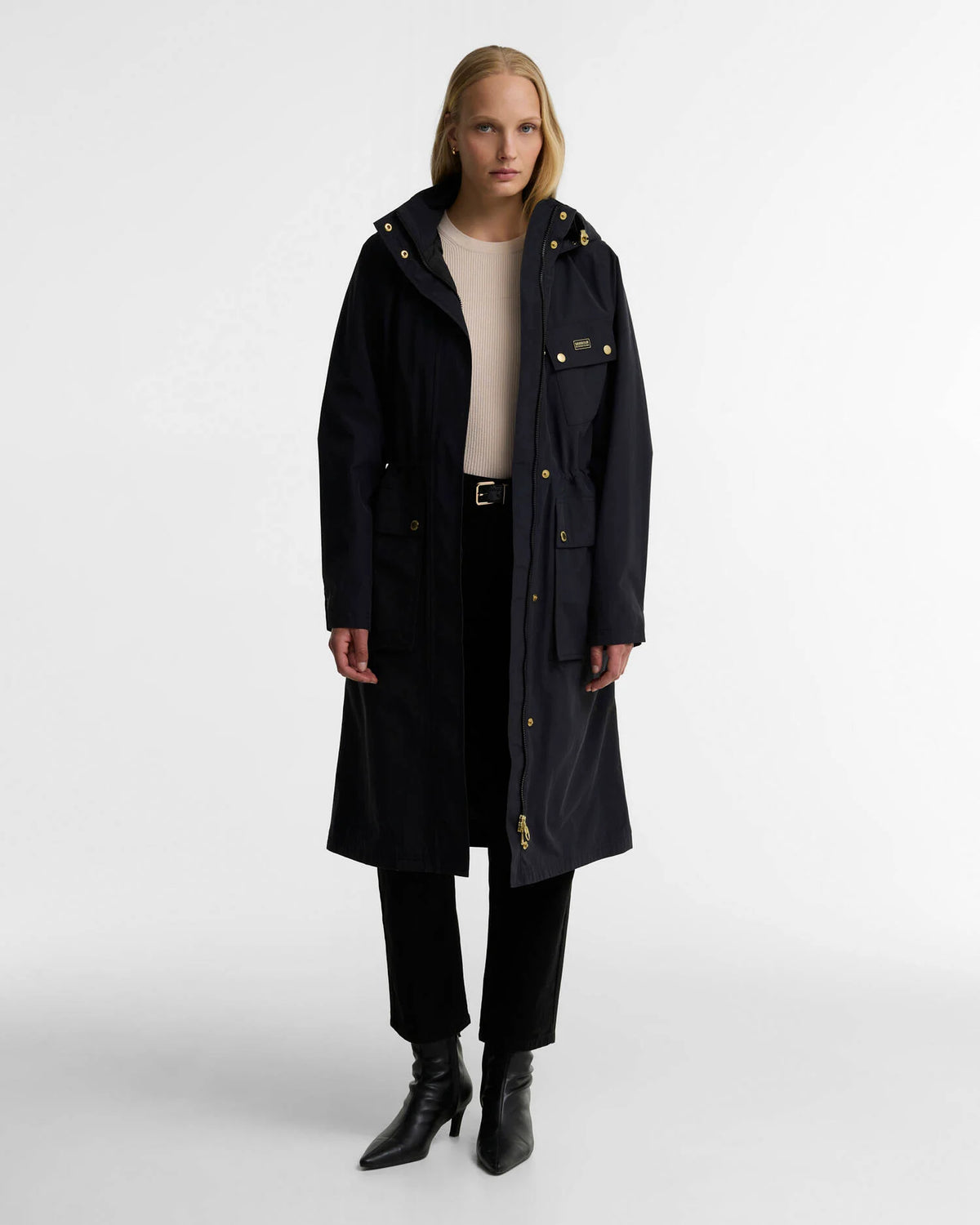 Barbour International Serravalle Womens Waterproof Jacket - Black | CHO | Designer Womens Waterproof Jackets