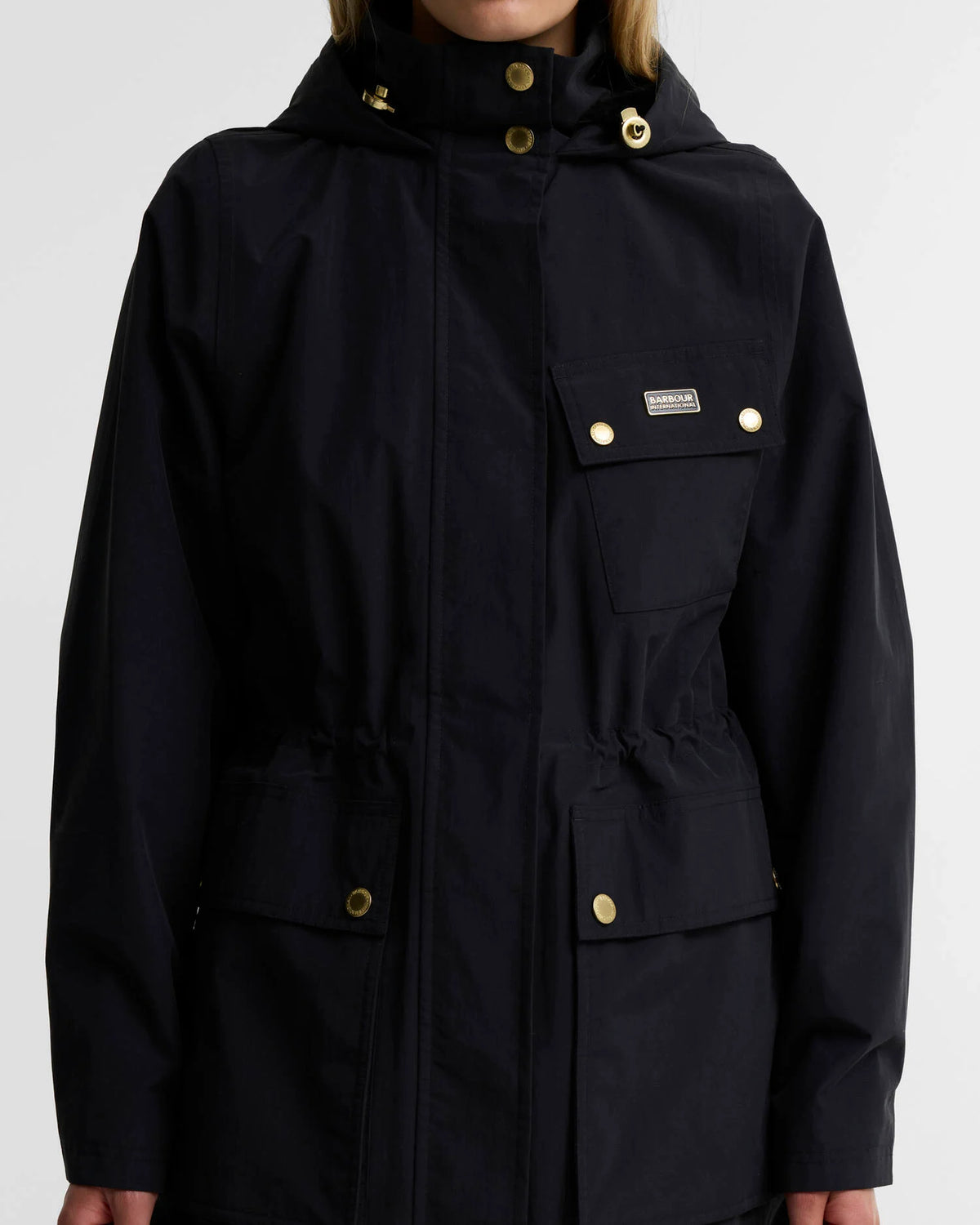 Barbour International Serravalle Womens Waterproof Jacket - Black | CHO | Designer Womens Waterproof Jackets