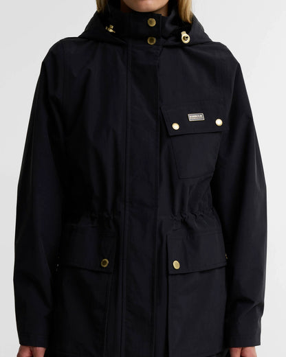 Barbour International Serravalle Womens Waterproof Jacket - Black | CHO | Designer Womens Waterproof Jackets