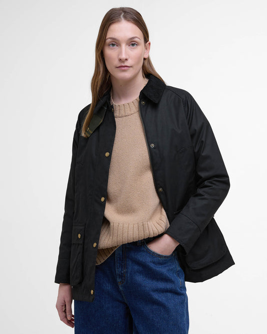 Barbour Acorn Wax Womens Jacket - Black/Classic