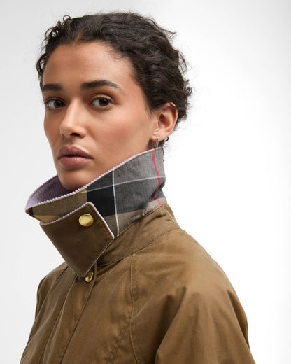 Barbour Cropped Beadnell Womens Wax Jacket - Sand/Dress/Heather Mist