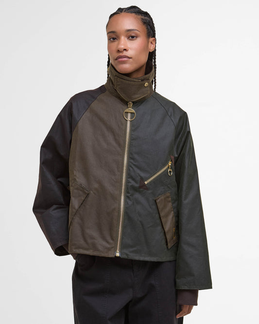 Barbour Arlene Womens Wax Jacket - Beech/Ancient Tartan