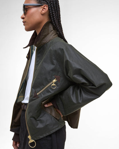 Barbour Arlene Womens Wax Jacket - Beech/Ancient Tartan