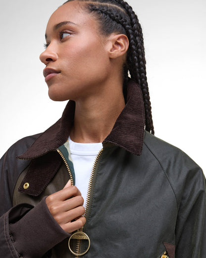Barbour Arlene Womens Wax Jacket - Beech/Ancient Tartan