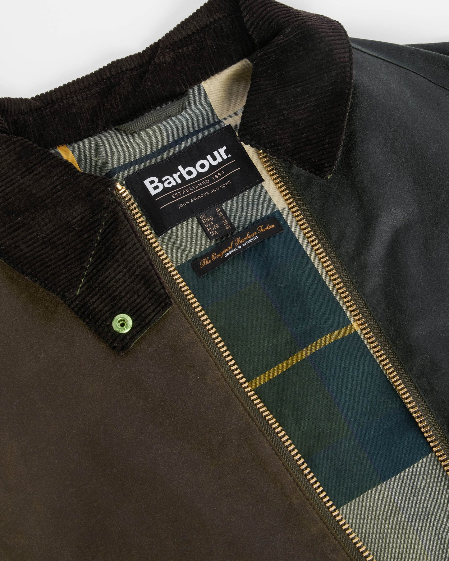 Barbour Arlene Womens Wax Jacket - Beech/Ancient Tartan