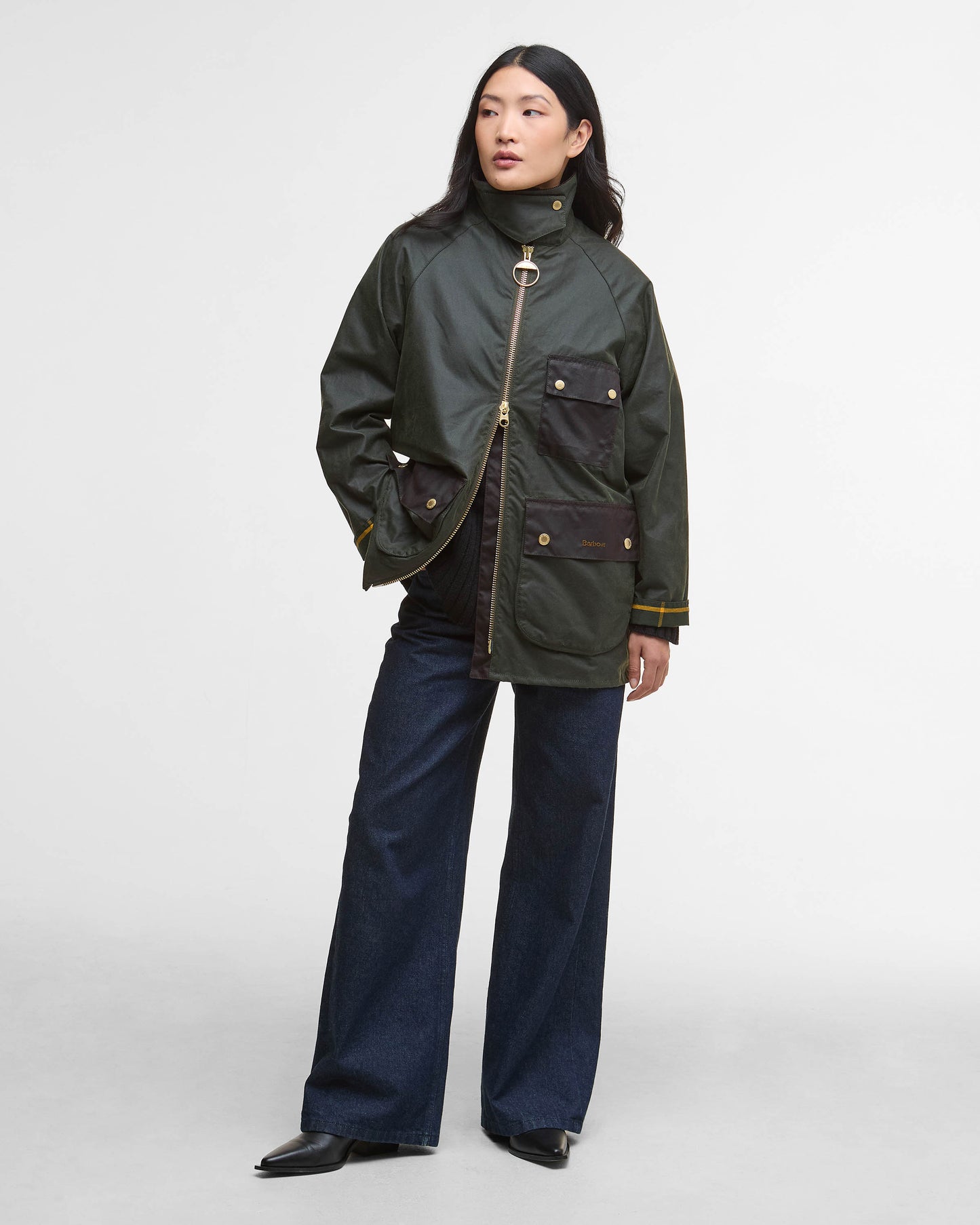 Barbour Luella Womens Wax Jacket - Fern/Ancient Tartan