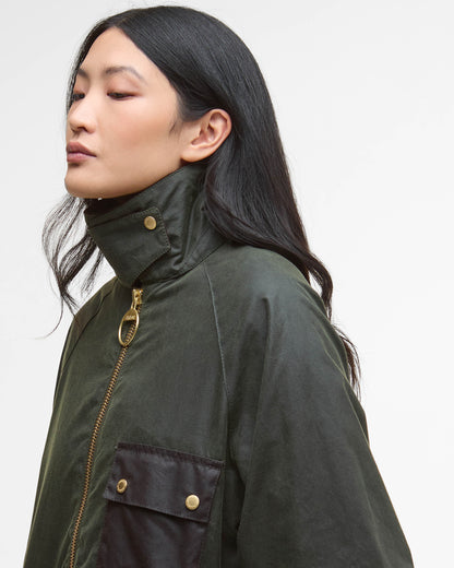 Barbour Luella Womens Wax Jacket - Fern/Ancient Tartan