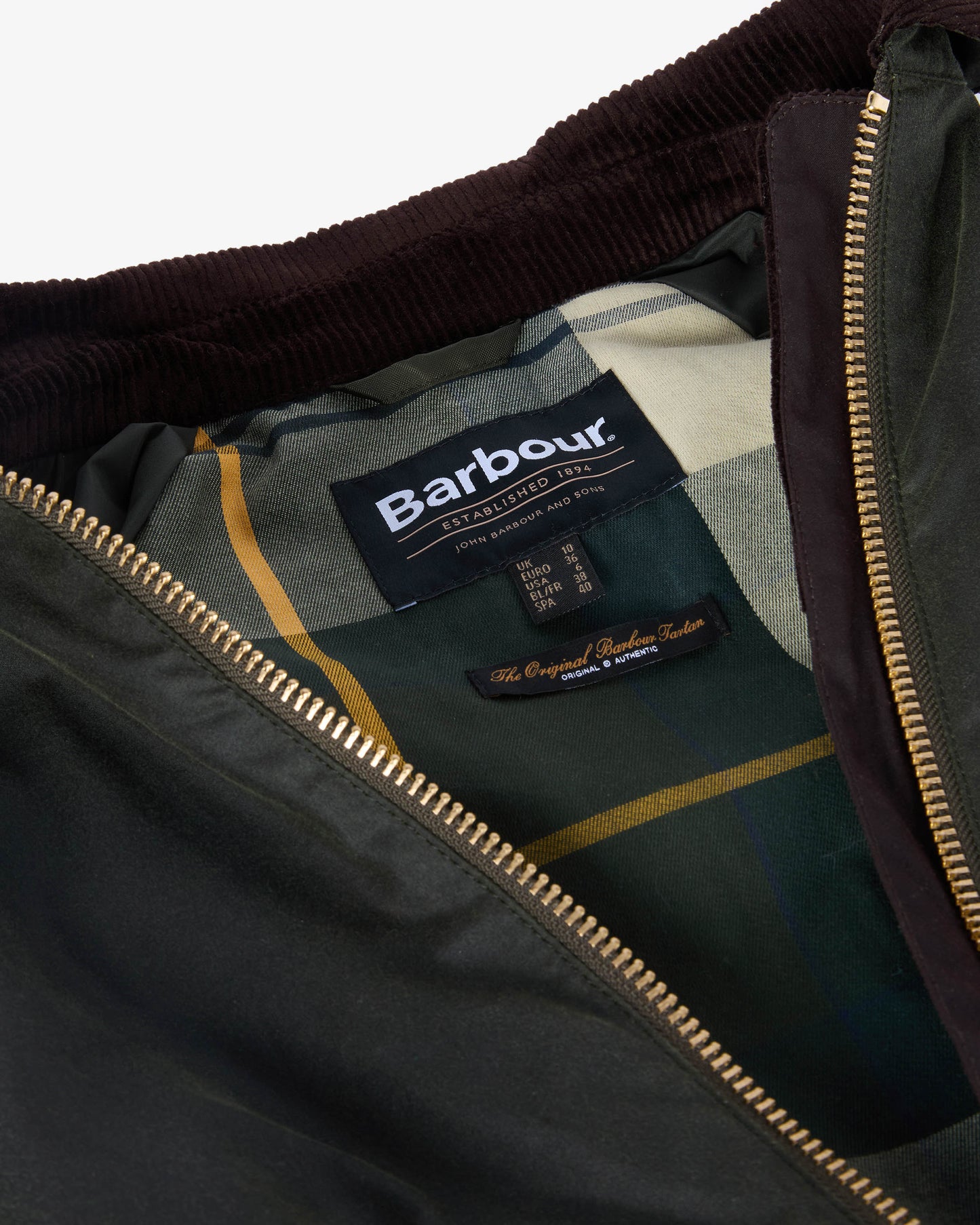 Barbour Luella Womens Wax Jacket - Fern/Ancient Tartan