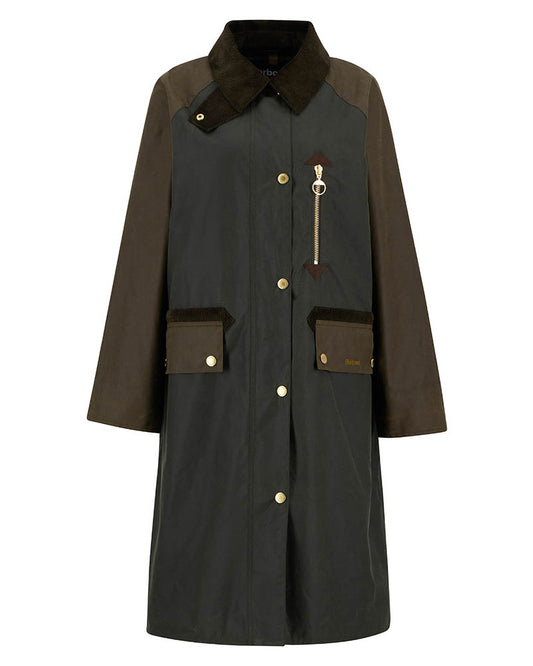 Barbour Evette Womens Wax Jacket - Fern/Beech/Ancient Tartan