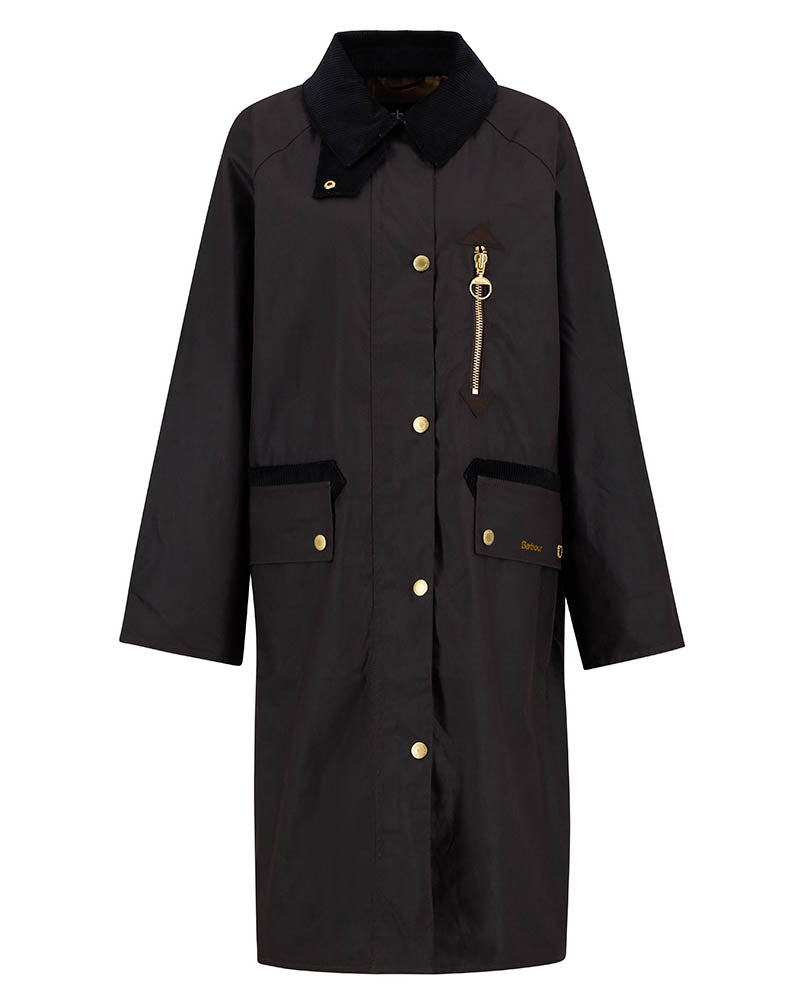 Barbour Evette Womens Wax Jacket - Rustic/Muted Tartan