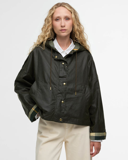 Barbour Ryedale Womens Wax Jacket - Archive Olive/Ancient Tartan