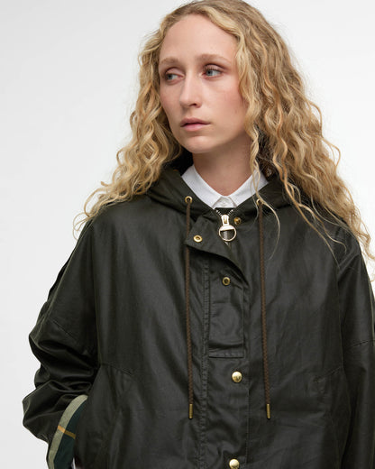 Barbour Ryedale Womens Wax Jacket - Archive Olive/Ancient Tartan