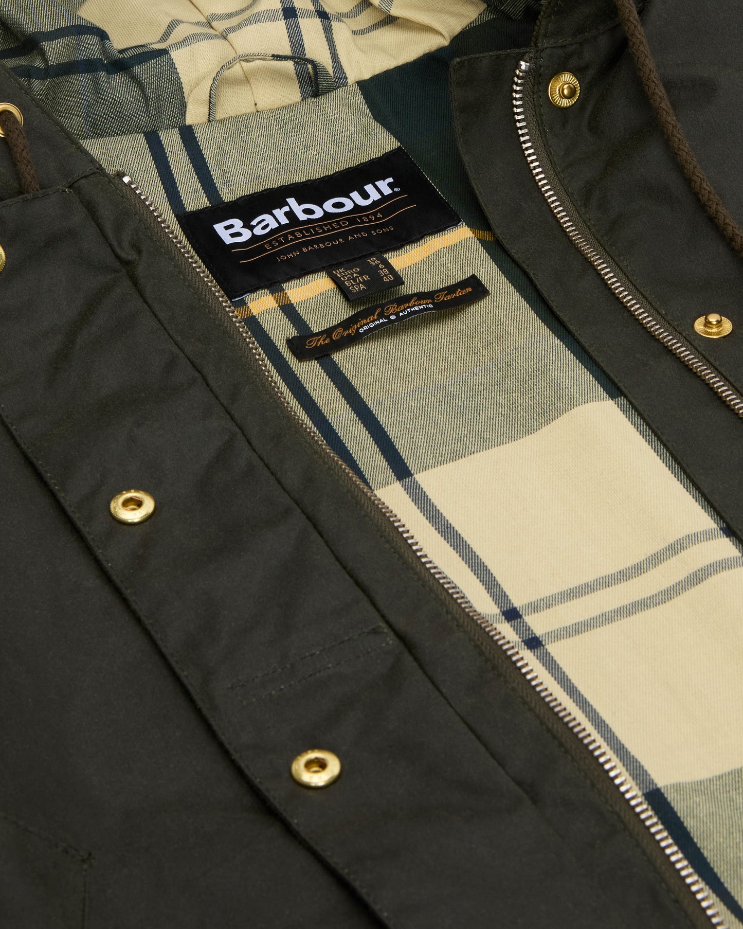 Barbour Ryedale Womens Wax Jacket - Archive Olive/Ancient Tartan