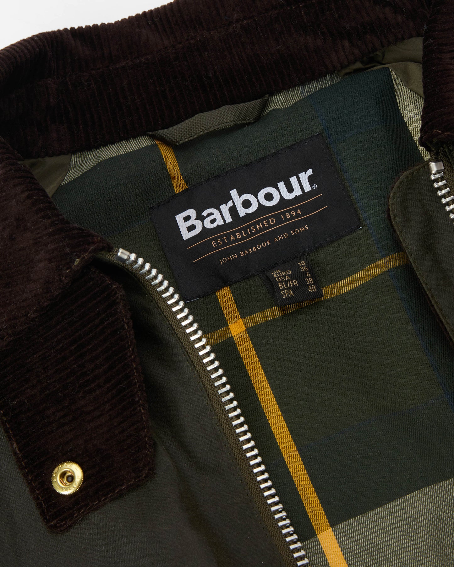 Barbour Kearton Womens Wax Jacket - Archive Olive/Beech/Ancient Tartan