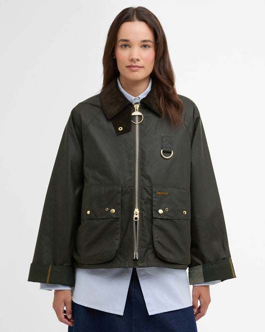 Barbour Kearton Womens Wax Jacket - Archive Olive/Ancient Tartan