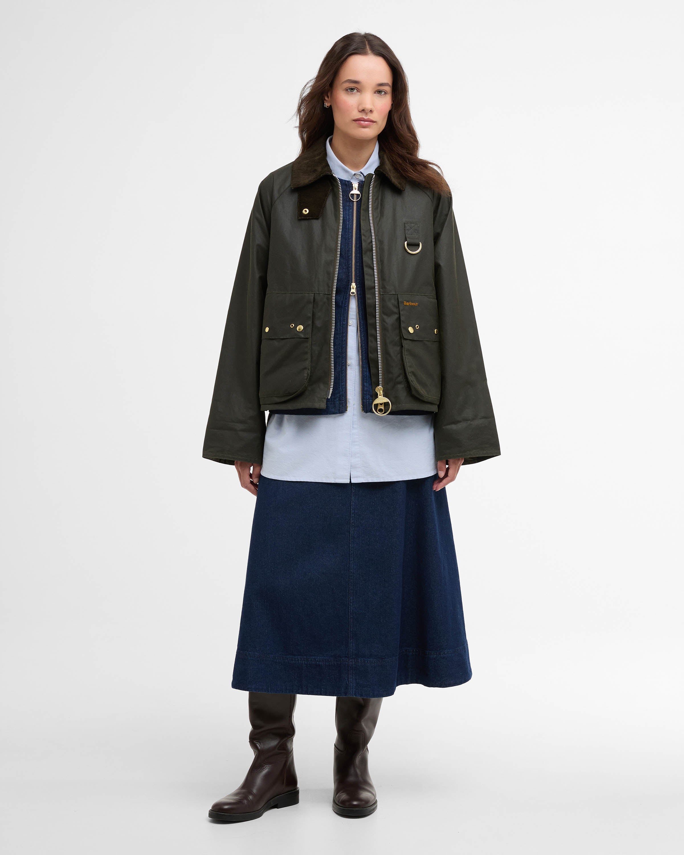 Barbour Kearton Womens Wax Jacket - Archive Olive/Ancient Tartan – CHO