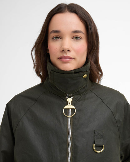 Barbour Kearton Womens Wax Jacket - Archive Olive/Ancient Tartan