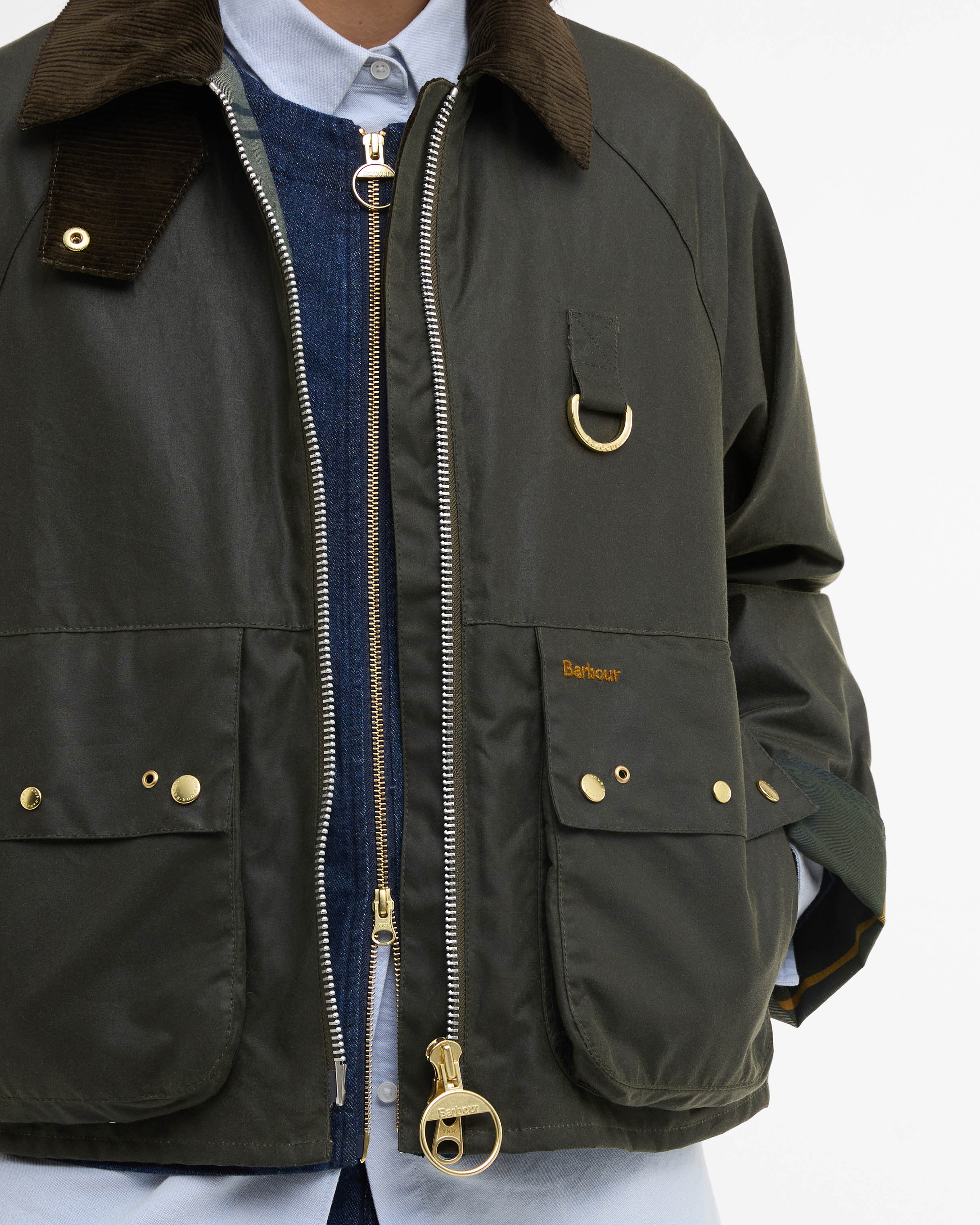 Barbour Kearton Womens Wax Jacket - Archive Olive/Ancient Tartan – CHO