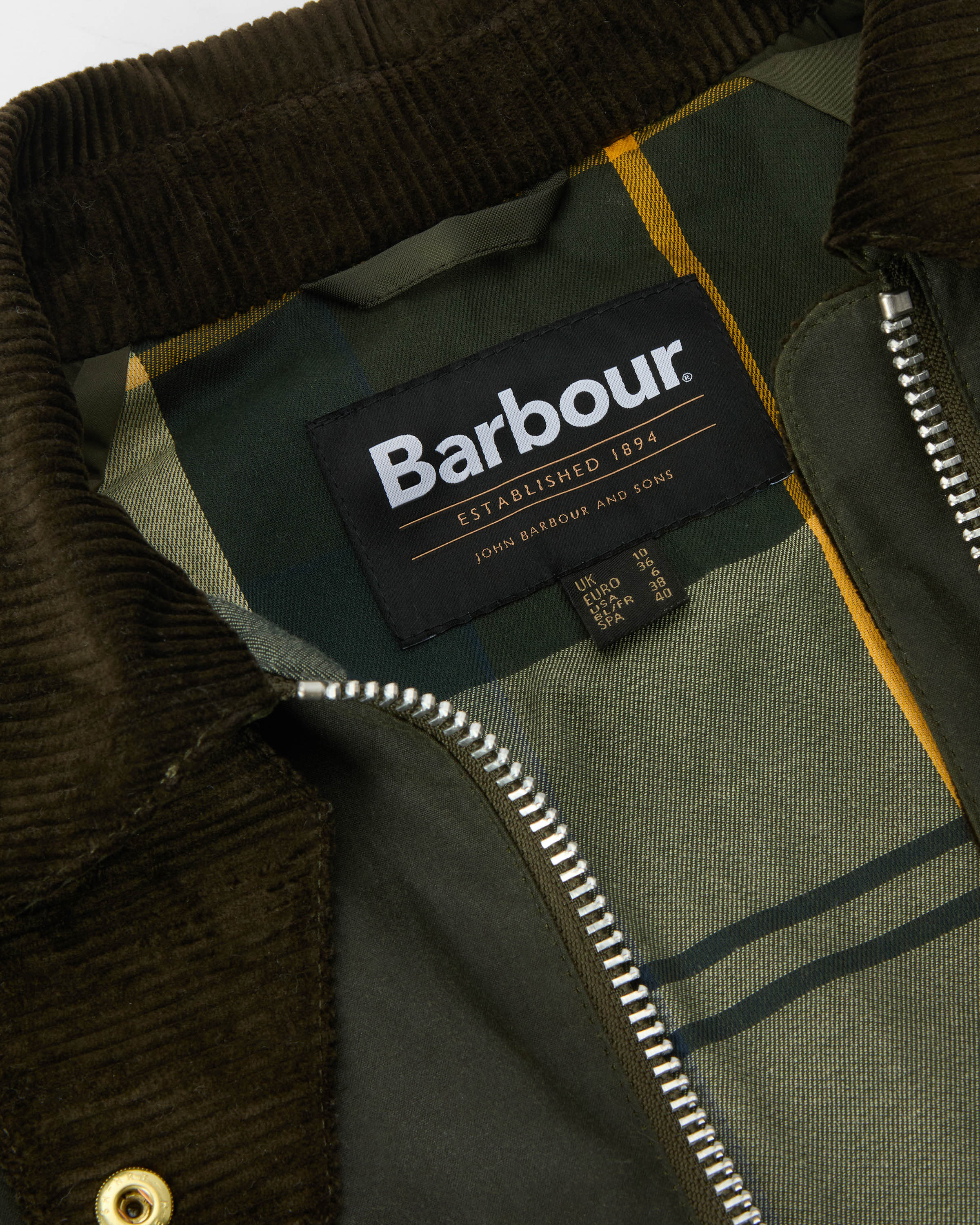 Barbour Kearton Womens Wax Jacket - Archive Olive/Ancient Tartan – CHO