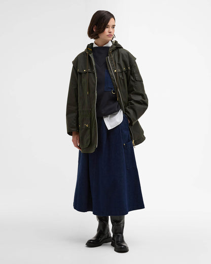 Barbour Aberford Womens Wax Jacket - Archive Olive/Ancient Tartan