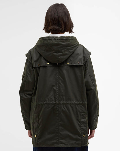 Barbour Aberford Womens Wax Jacket - Archive Olive/Ancient Tartan