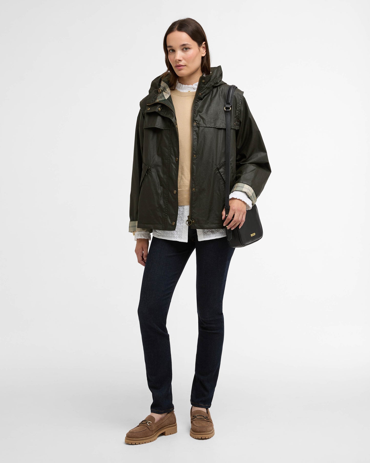 Barbour Ornella Womens Wax Jacket - Archive Olive/Ancient | CHO | Designer Womens Wax Jackets