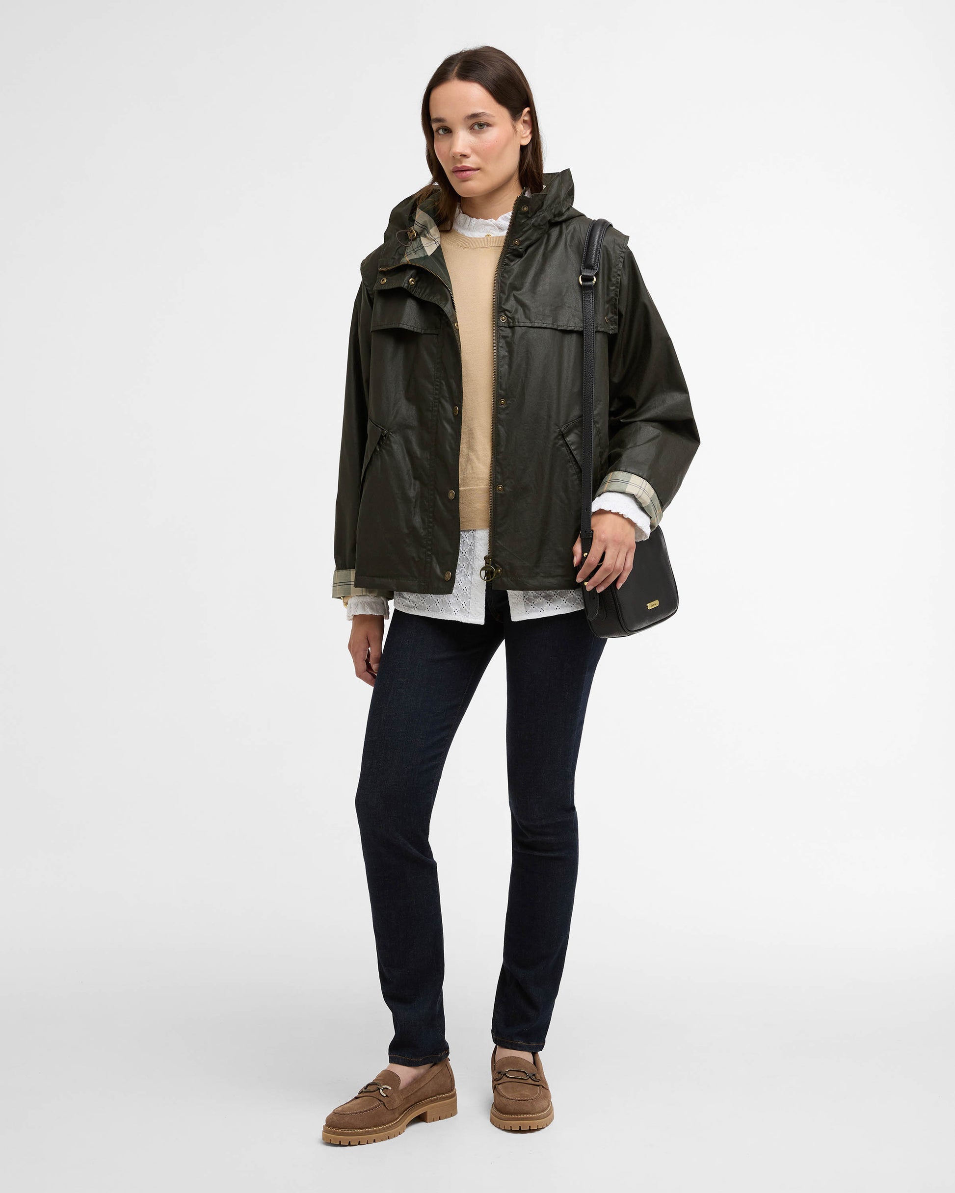 Barbour Ornella Womens Wax Jacket - Archive Olive/Ancient | CHO | Designer Womens Wax Jackets