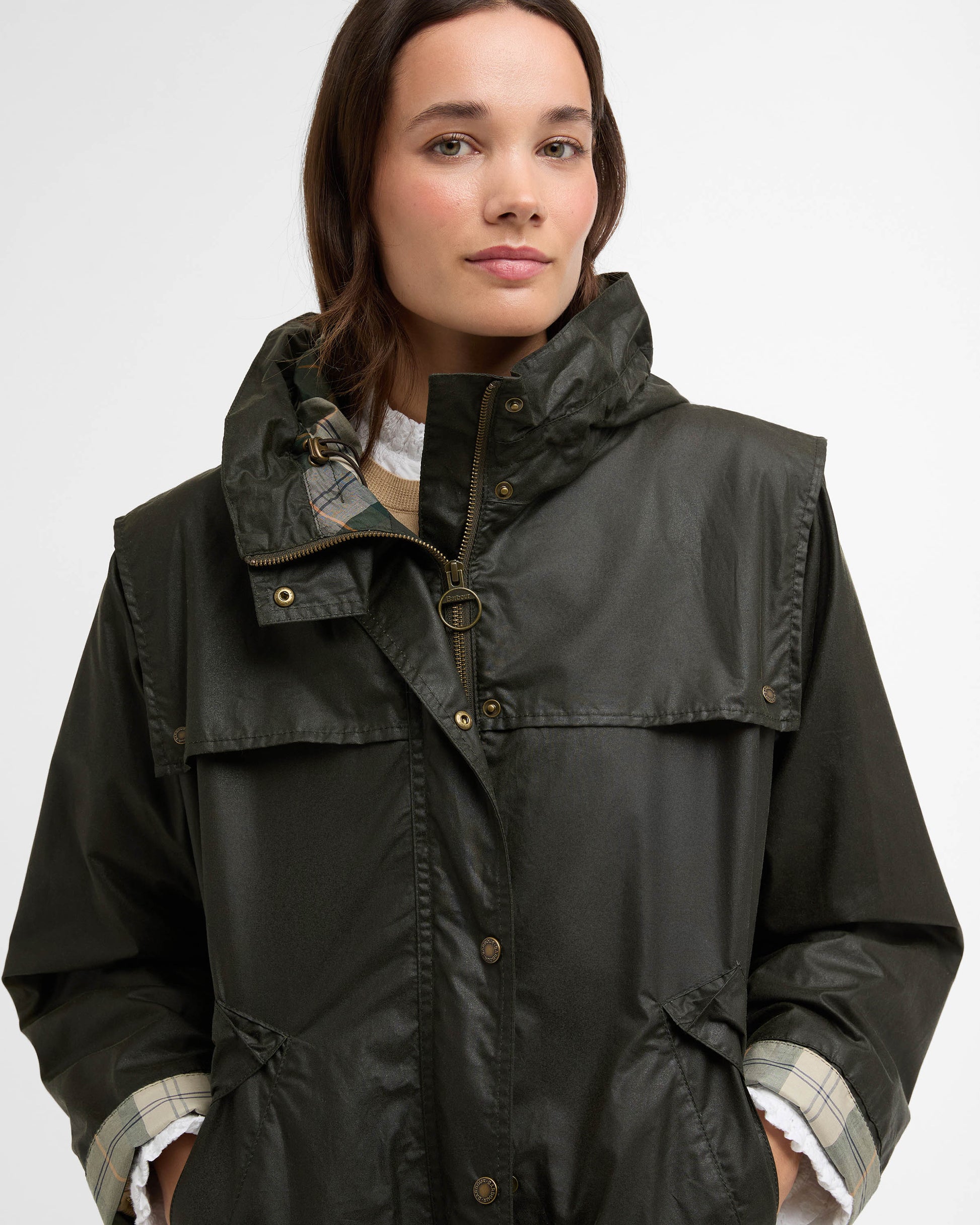 Barbour Ornella Womens Wax Jacket - Archive Olive/Ancient | CHO | Designer Womens Wax Jackets