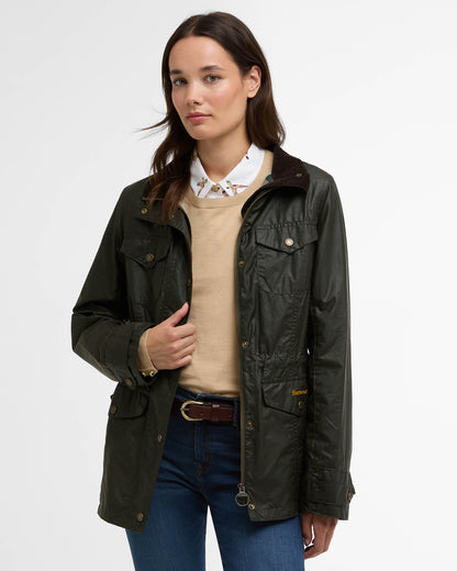 Barbour Summer Sapper Womens Wax Jacket - Archive Olive/Ancient | CHO | Designer Womens Wax Jackets