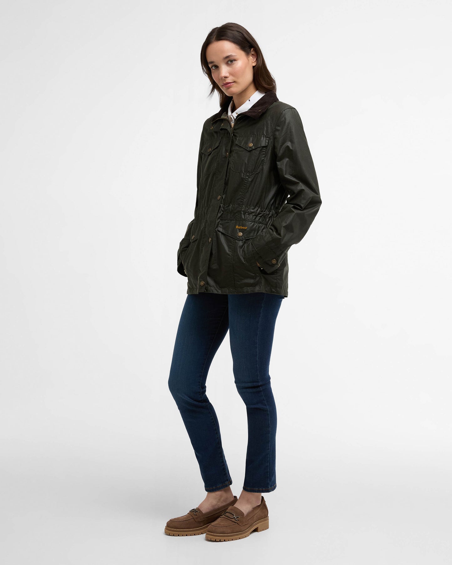 Barbour Summer Sapper Womens Wax Jacket - Archive Olive/Ancient | CHO | Designer Womens Wax Jackets