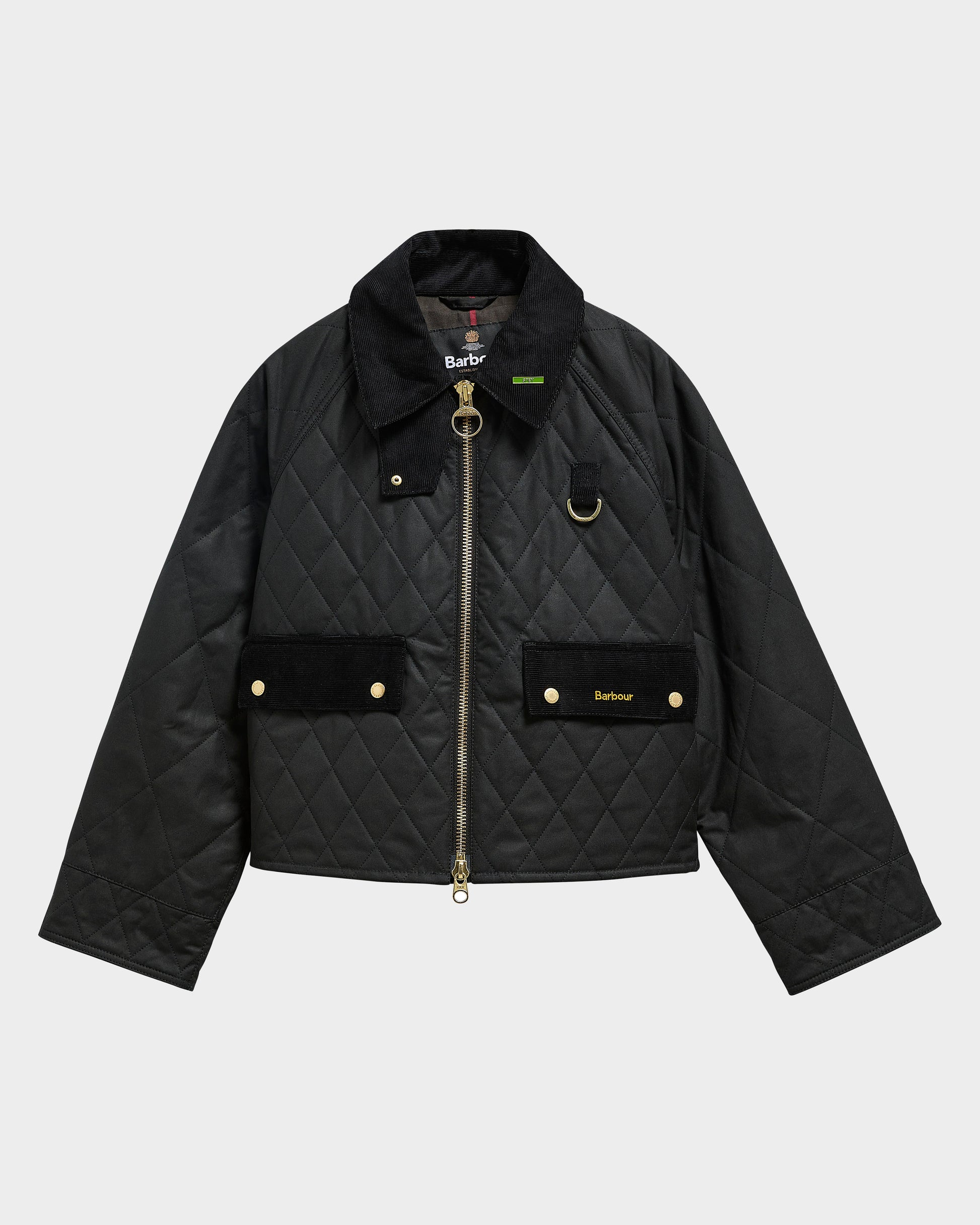Barbour Icons Quilted Spey Womens Wax Jacket - Black/Classic | CHO | Designer Womens Wax Jackets
