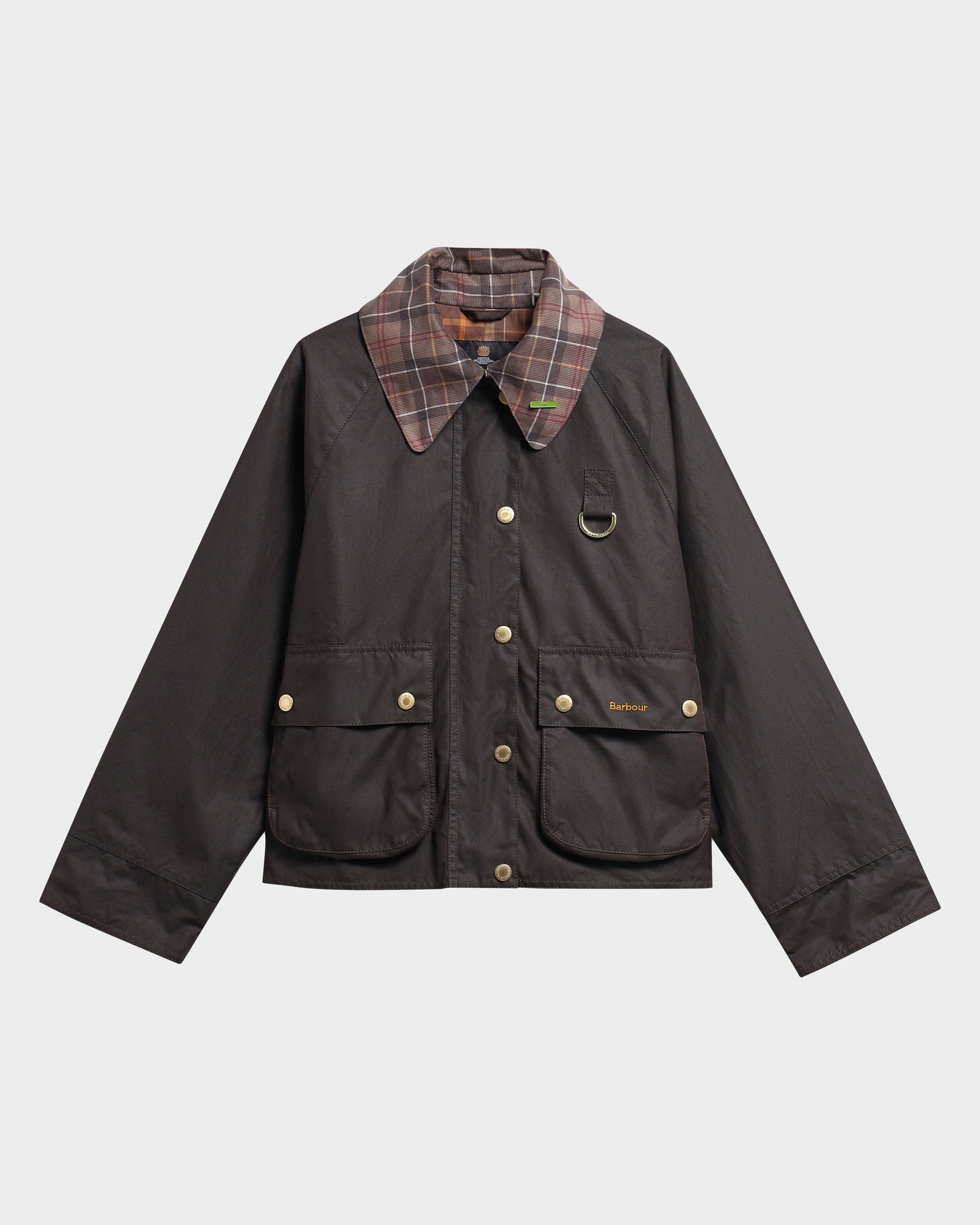 Barbour Icons Tartan Collar Spey Womens Wax Jacket - Rustic/Muted | CHO | Designer Womens Wax Jackets