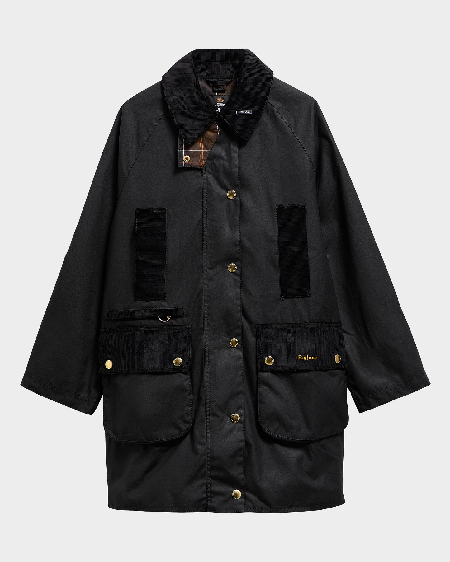 Barbour Icons Modern Beaufort Womens Wax Jacket - Black/Classic | CHO | Designer Womens Wax Jackets