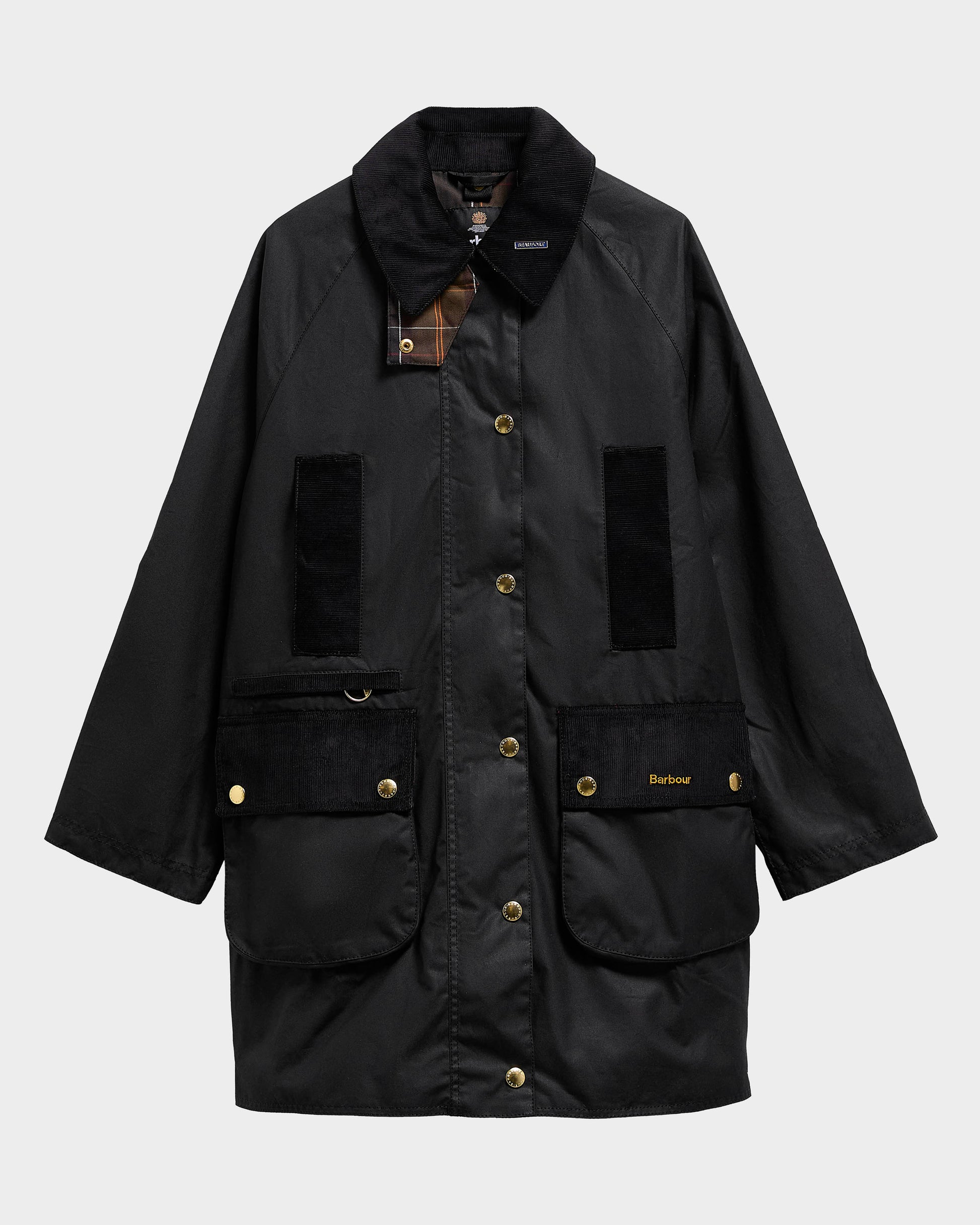 Barbour Icons Modern Beaufort Womens Wax Jacket - Black/Classic | CHO | Designer Womens Wax Jackets