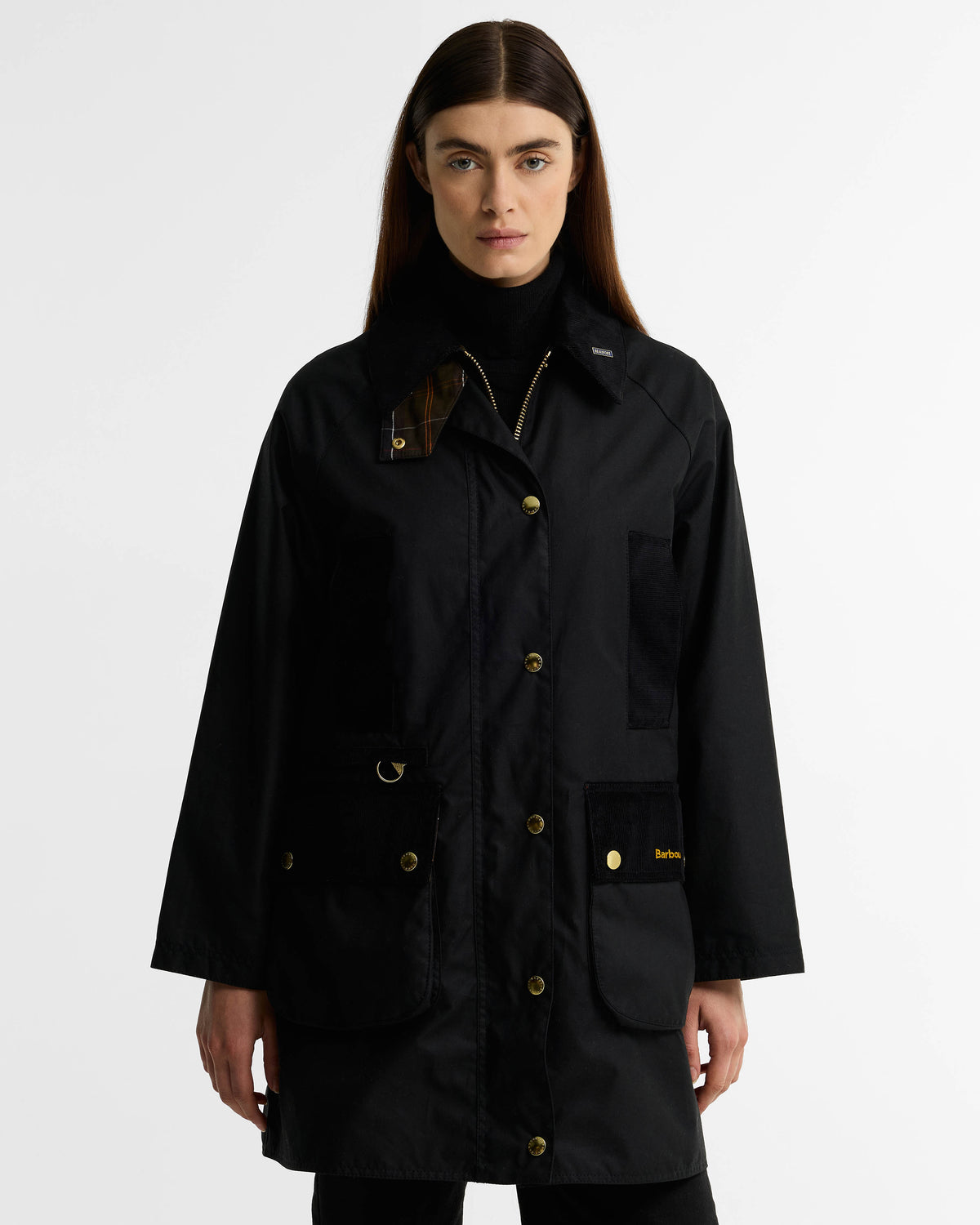 Barbour Icons Modern Beaufort Womens Wax Jacket - Black/Classic | CHO | Designer Womens Wax Jackets