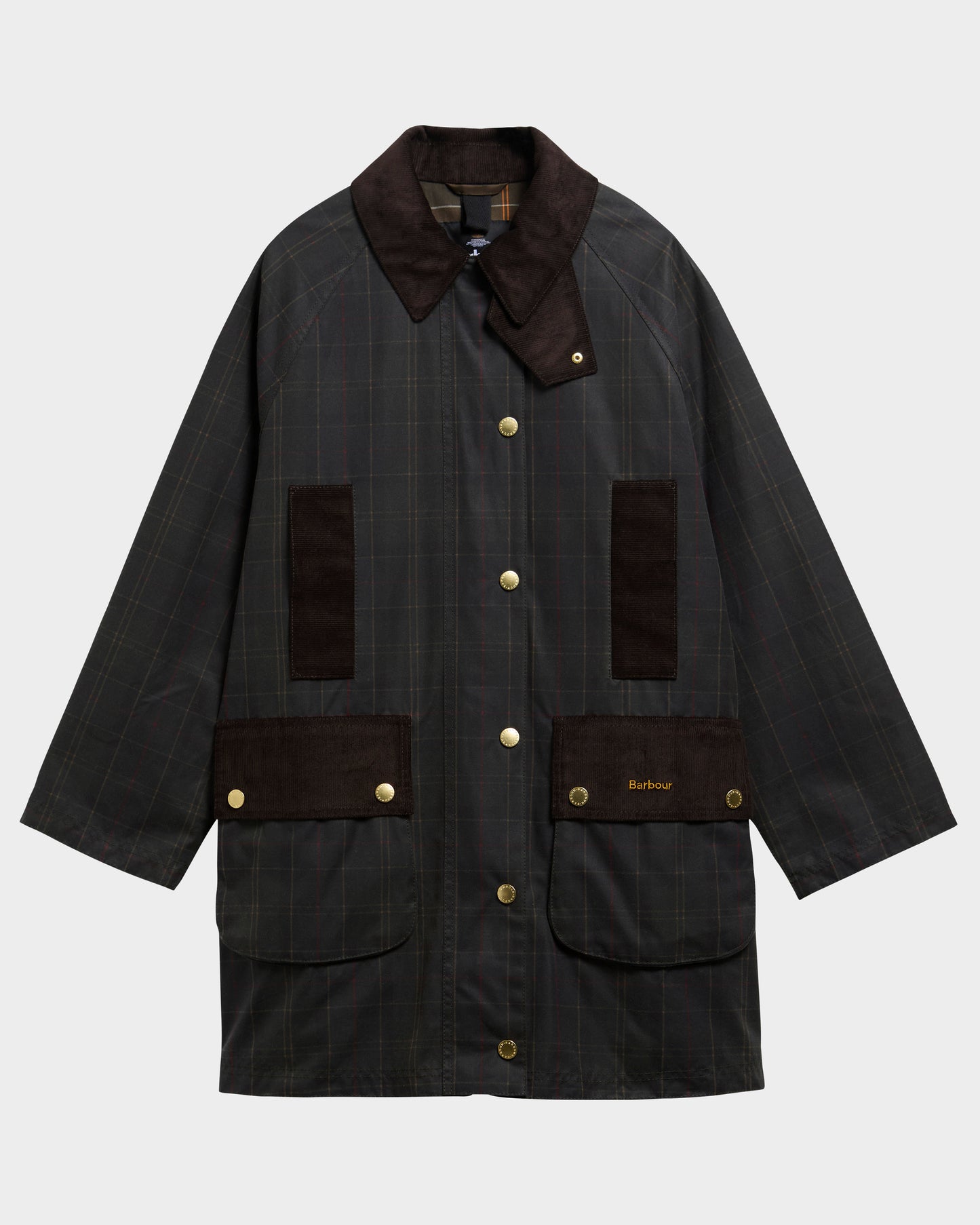 Barbour Tartan Reimagined Icons Tartan Modern Beaufort Womens Wax Jacket - Classic Tartan/Olive | CHO | Designer Womens Wax Jackets
