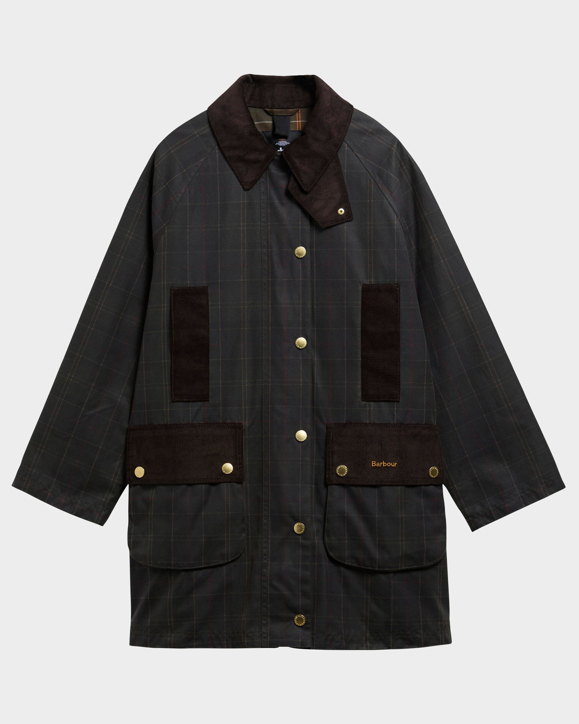 Barbour Tartan Reimagined Icons Tartan Modern Beaufort Womens Wax Jacket - Classic Tartan/Olive | CHO | Designer Womens Wax Jackets