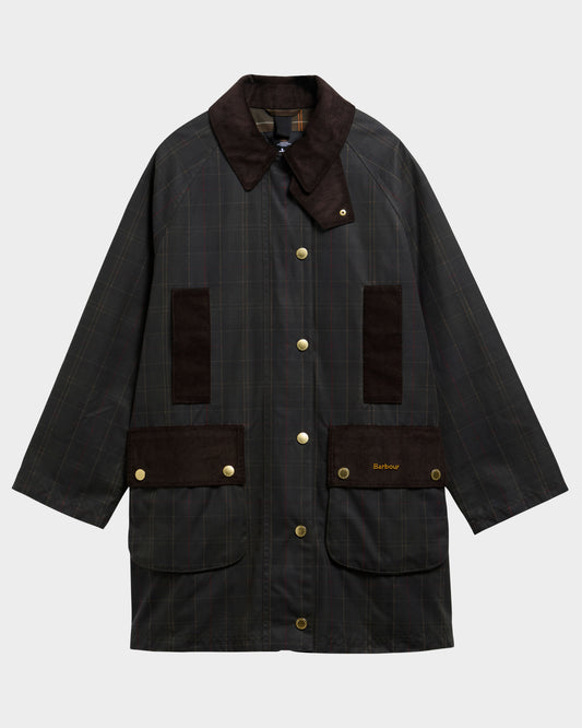 Barbour Tartan Reimagined Icons Tartan Modern Beaufort Womens Wax Jacket - Classic Tartan/Olive