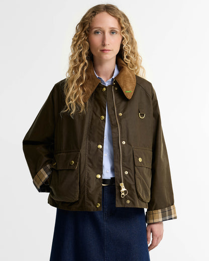 Barbour Icons Modern Spey Womens Wax Jacket - Beech/Birchwood | CHO | Designer Womens Wax Jackets