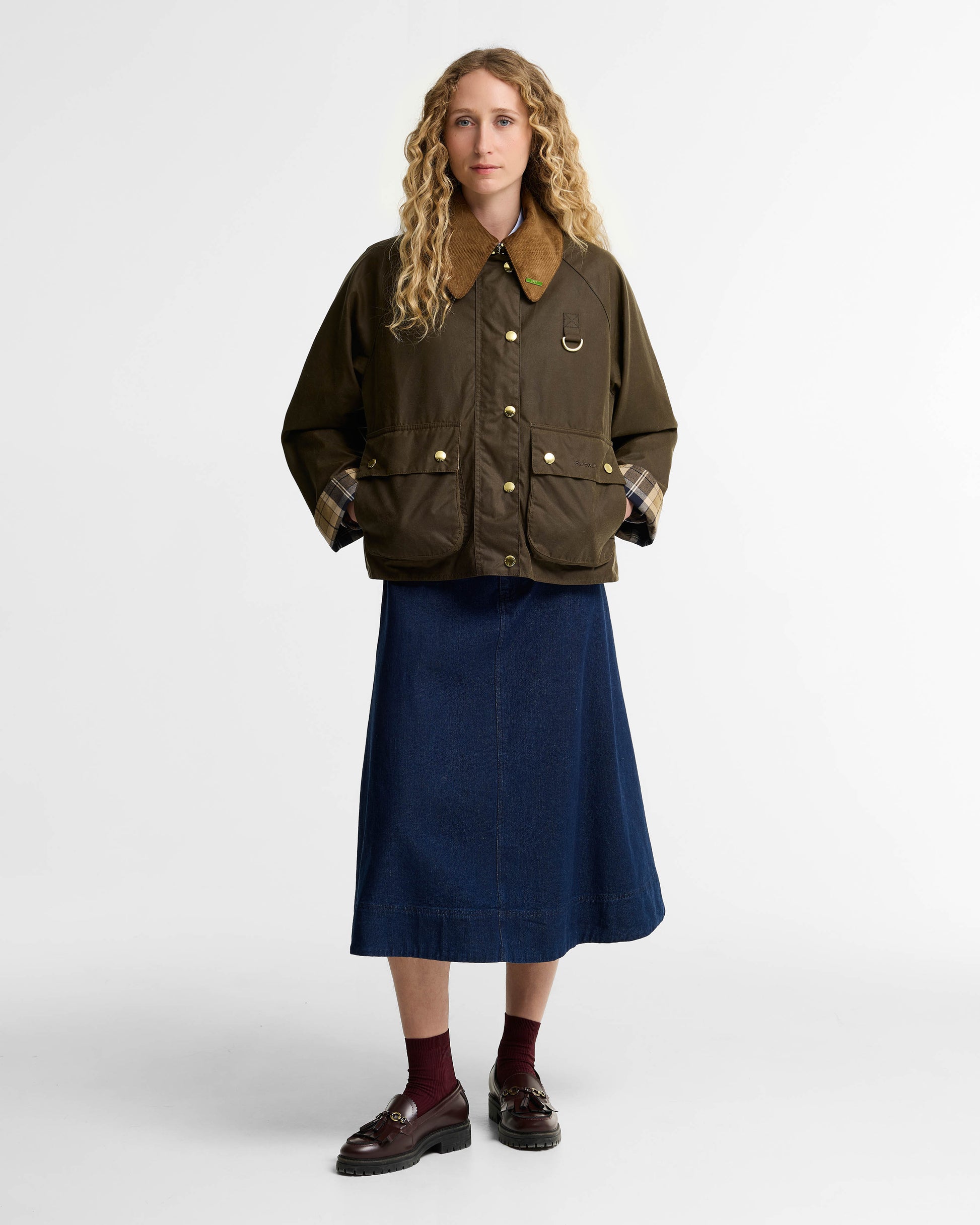 Barbour Icons Modern Spey Womens Wax Jacket - Beech/Birchwood | CHO | Designer Womens Wax Jackets