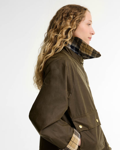 Barbour Icons Modern Spey Womens Wax Jacket - Beech/Birchwood | CHO | Designer Womens Wax Jackets