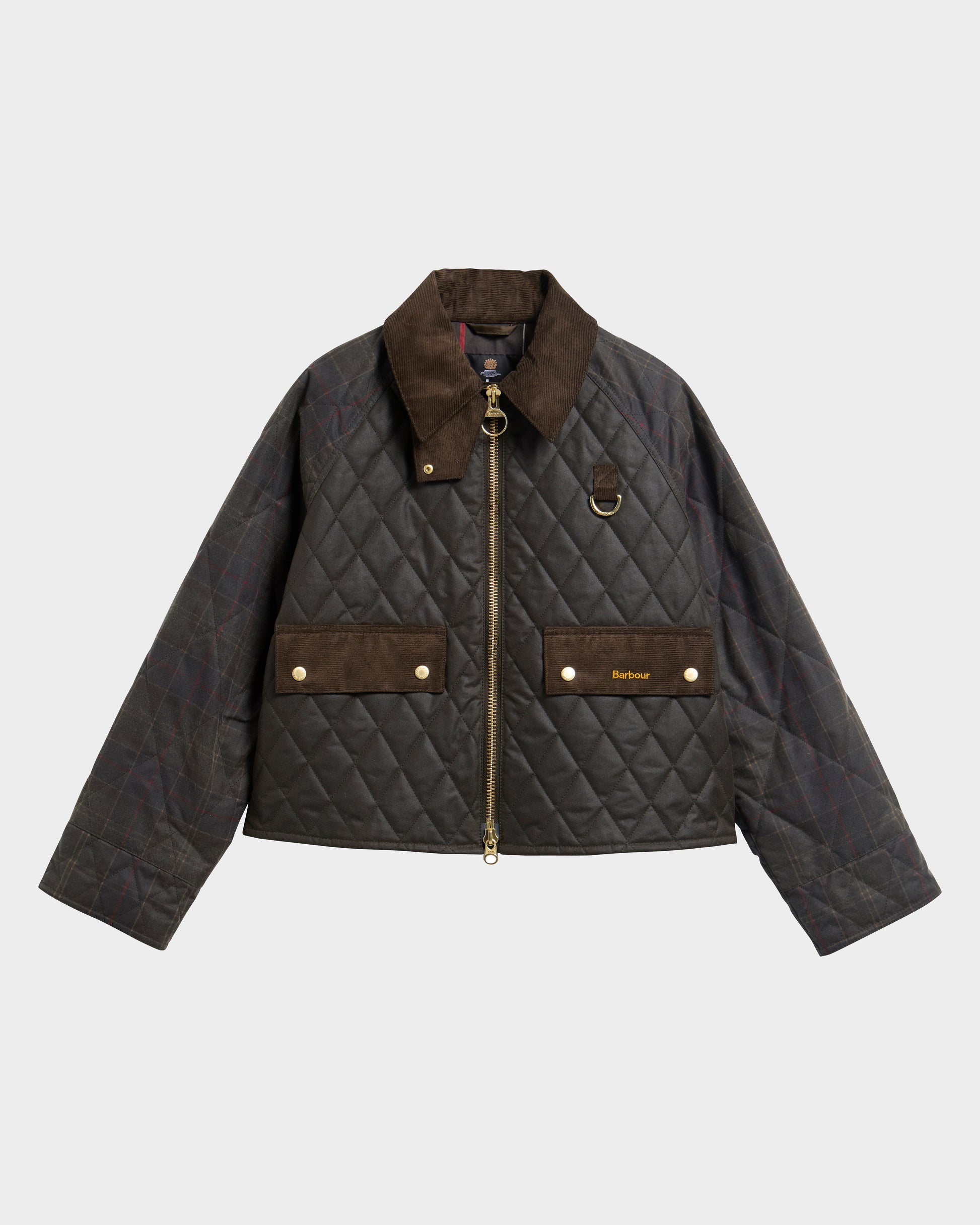 Barbour Tartan Reimagined Icons Tartan Quilted Spey Womens Wax Jacket - Olive/Classic | CHO | Designer Womens Wax Jackets