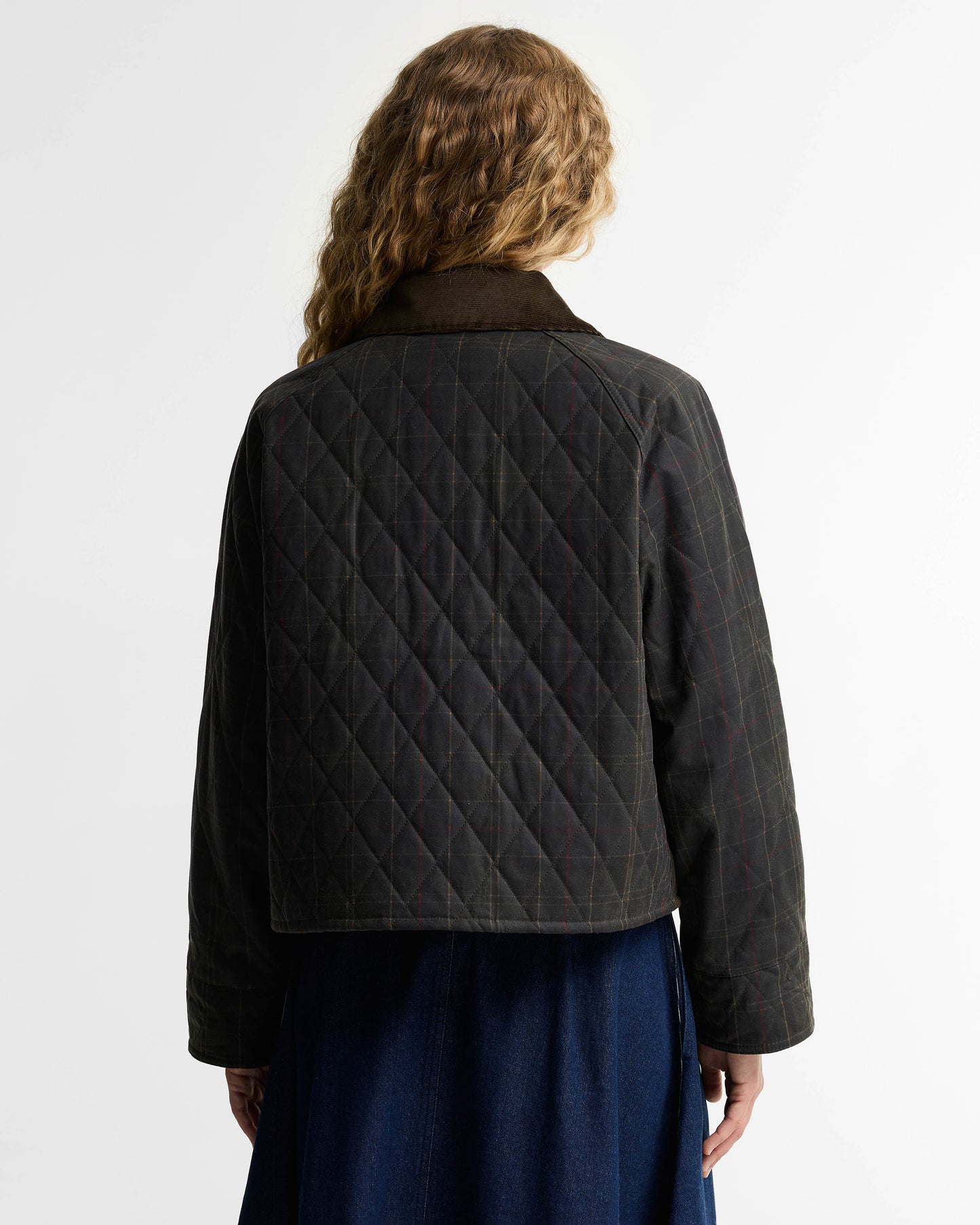 Barbour Tartan Reimagined Icons Tartan Quilted Spey Womens Wax Jacket - Olive/Classic | CHO | Designer Womens Wax Jackets