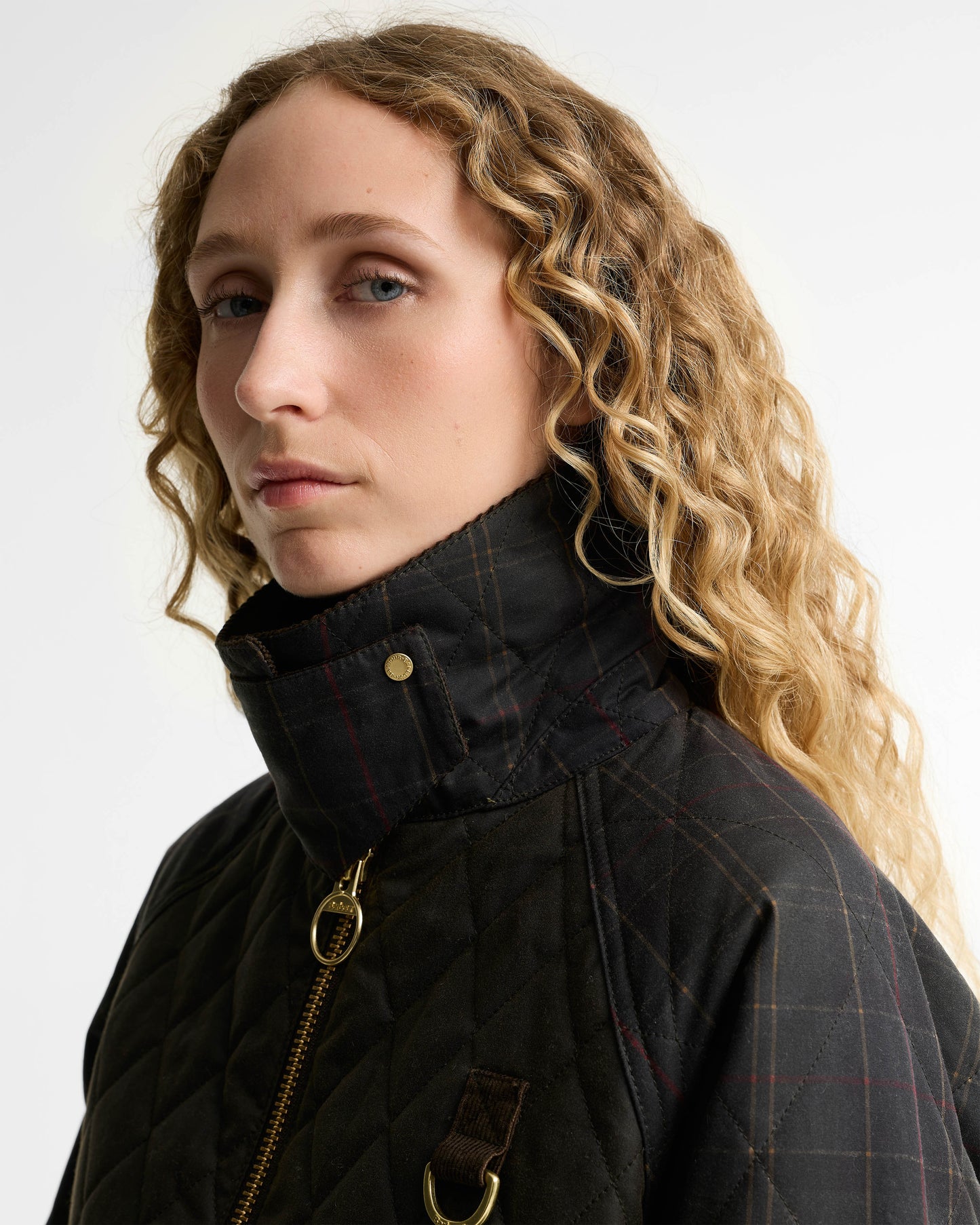 Barbour Tartan Reimagined Icons Tartan Quilted Spey Womens Wax Jacket - Olive/Classic | CHO | Designer Womens Wax Jackets