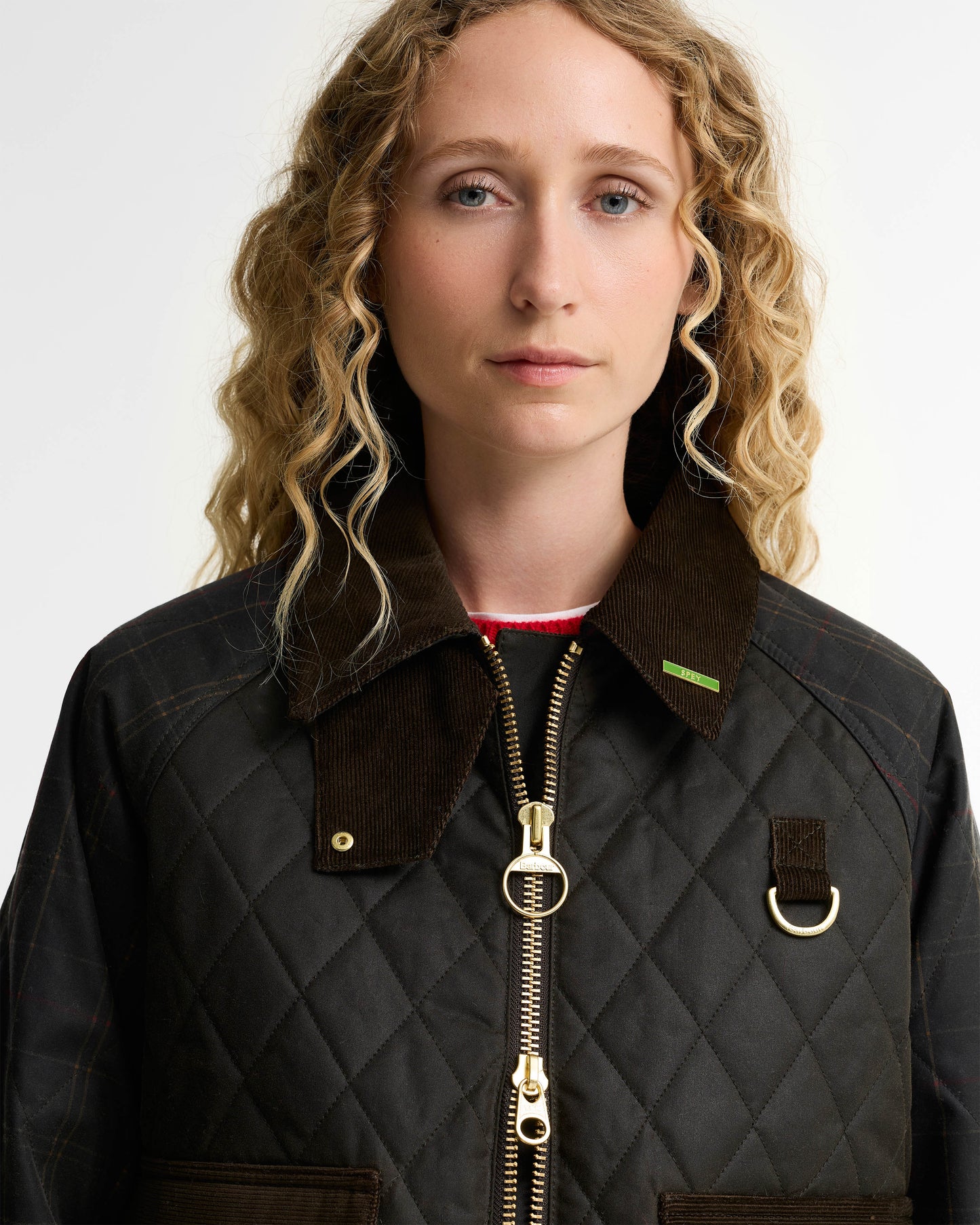 Barbour Tartan Reimagined Icons Tartan Quilted Spey Womens Wax Jacket - Olive/Classic | CHO | Designer Womens Wax Jackets