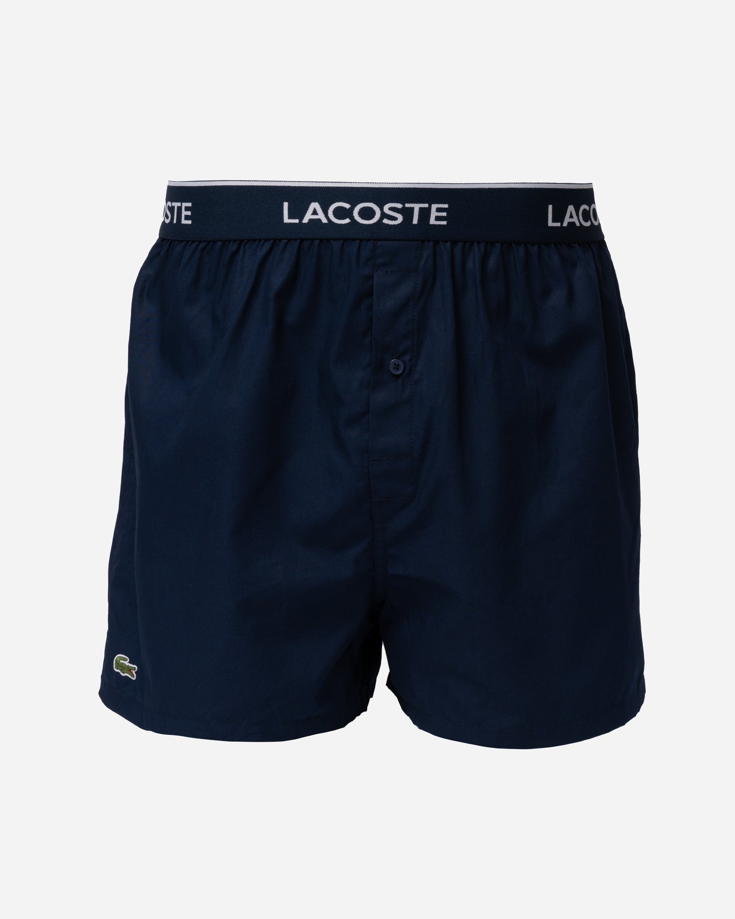 Lacoste 3-Pack Striped Cotton Mens Boxers - Vaporous/Methylene-Navy Blue 8NI