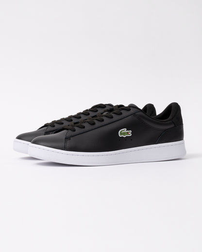 Lacoste Carnaby Leather Mens Trainers in Black-White 312