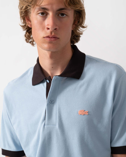Lacoste Classic Fit Short Sleeve Mens Piqué Polo - Chambray/Buffalo 4I3