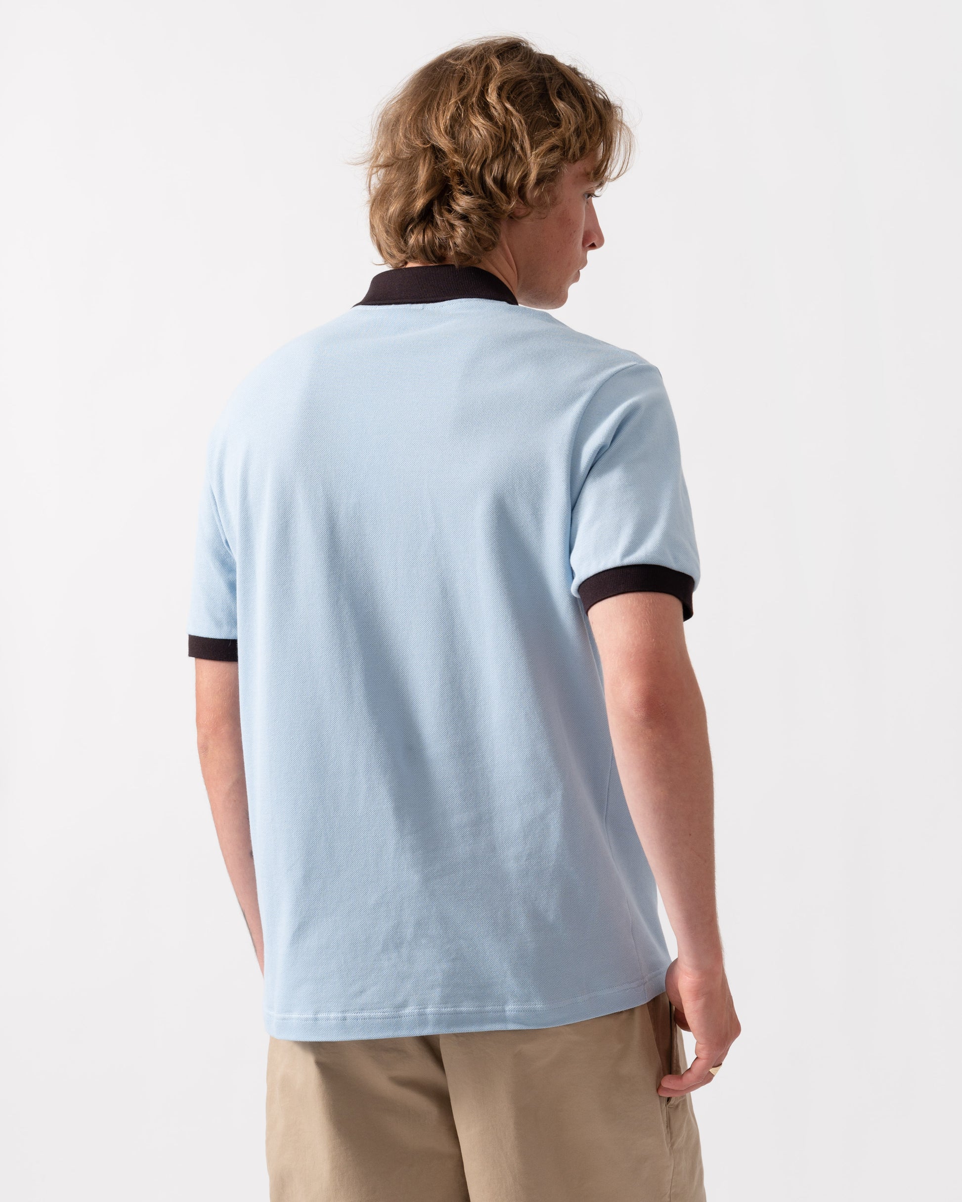 Lacoste Classic Fit Short Sleeve Mens Piqué Polo - Chambray/Buffalo 4I3