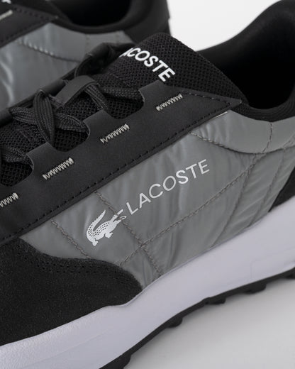 detail of Lacoste Elite Active Evo Mens Trainers in Black and White